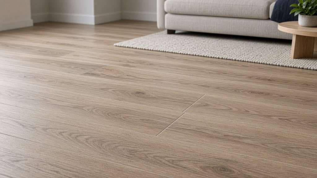 Clean vinyl plank floor in an Orange County living room